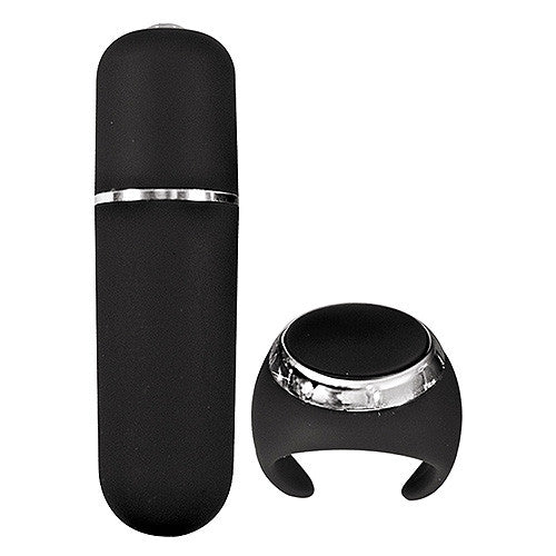 10 Function Ring Remote Mini Slim Bullet Black