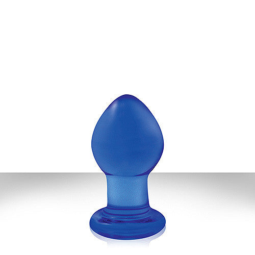 Crystal Premium Glass Plug Small Blue