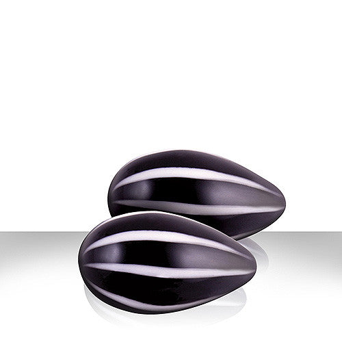 Crystal Premium Glass Eggs Black & White