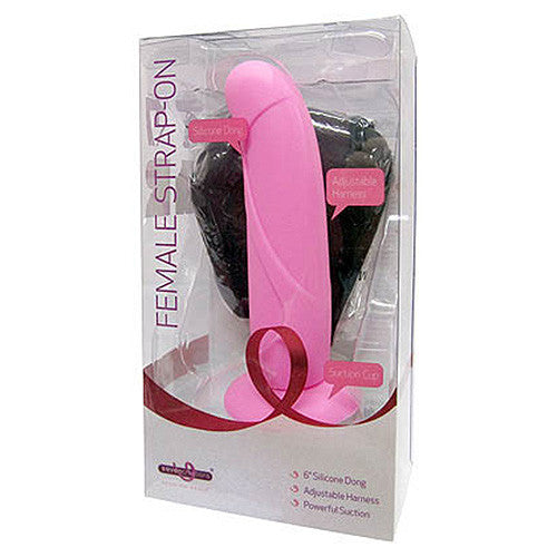 Strap on harness with 6 inch silicone G Spot dildo