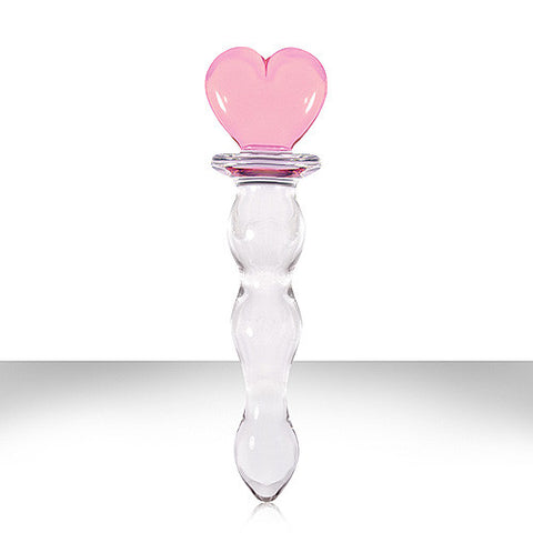 Crystal Heart of Glass Wand Pink