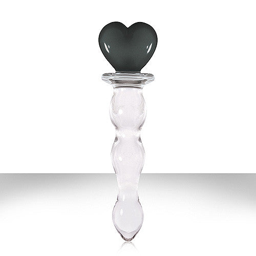Crystal Heart of Glass Wand Charcoal