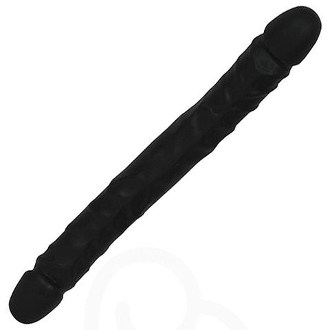 Doc Johnson Double Header 18 Inch Veined Dong Black